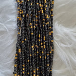 Black and Gold Tie on Waist Beads