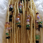 Gold Beads with Crystals Stones