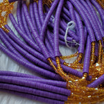 Purple Vinyl Crystal Beads