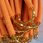 Orange and Gold Vinyl Beads