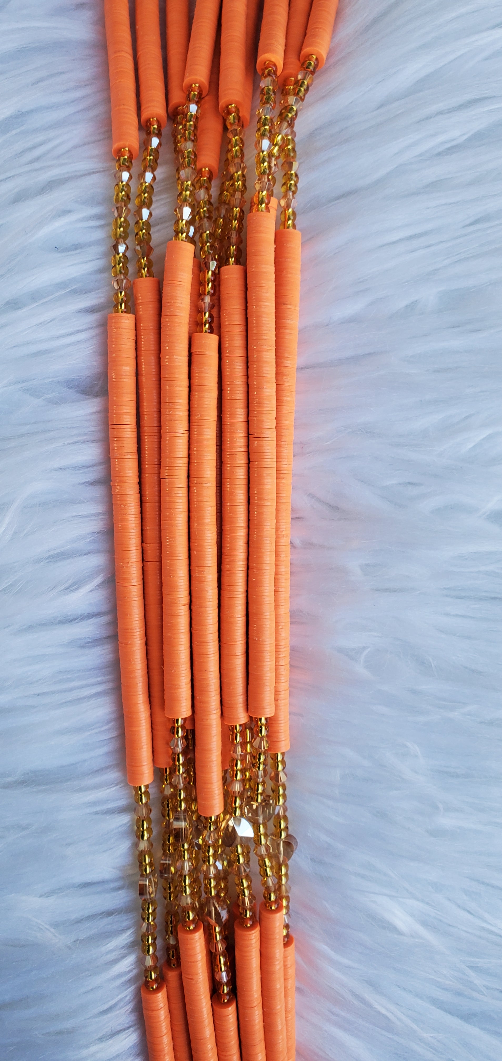 Orange and Gold Vinyl Beads