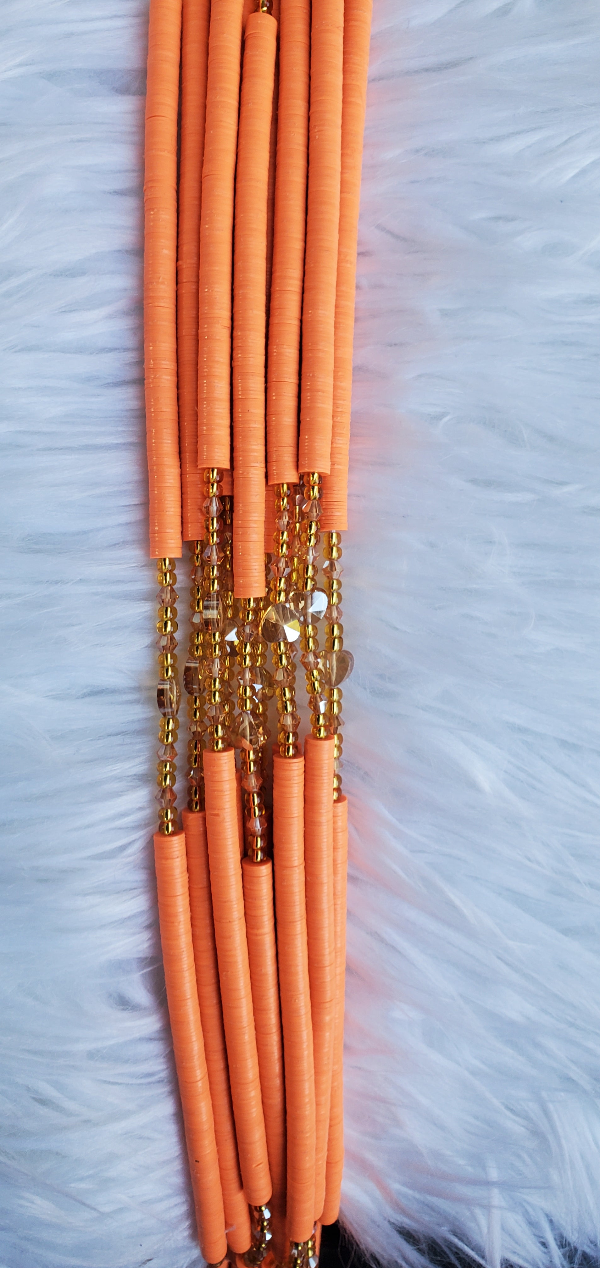 Orange and Gold Vinyl Beads