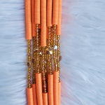 Orange and Gold Vinyl Beads