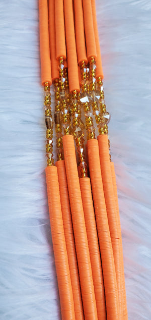 Orange and Gold Vinyl Beads