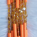 Orange and Gold Vinyl Beads