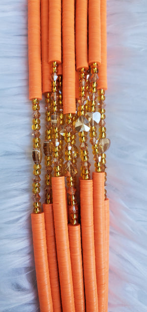 Orange and Gold Vinyl Beads