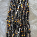 Black and Gold Tie on Waist Beads